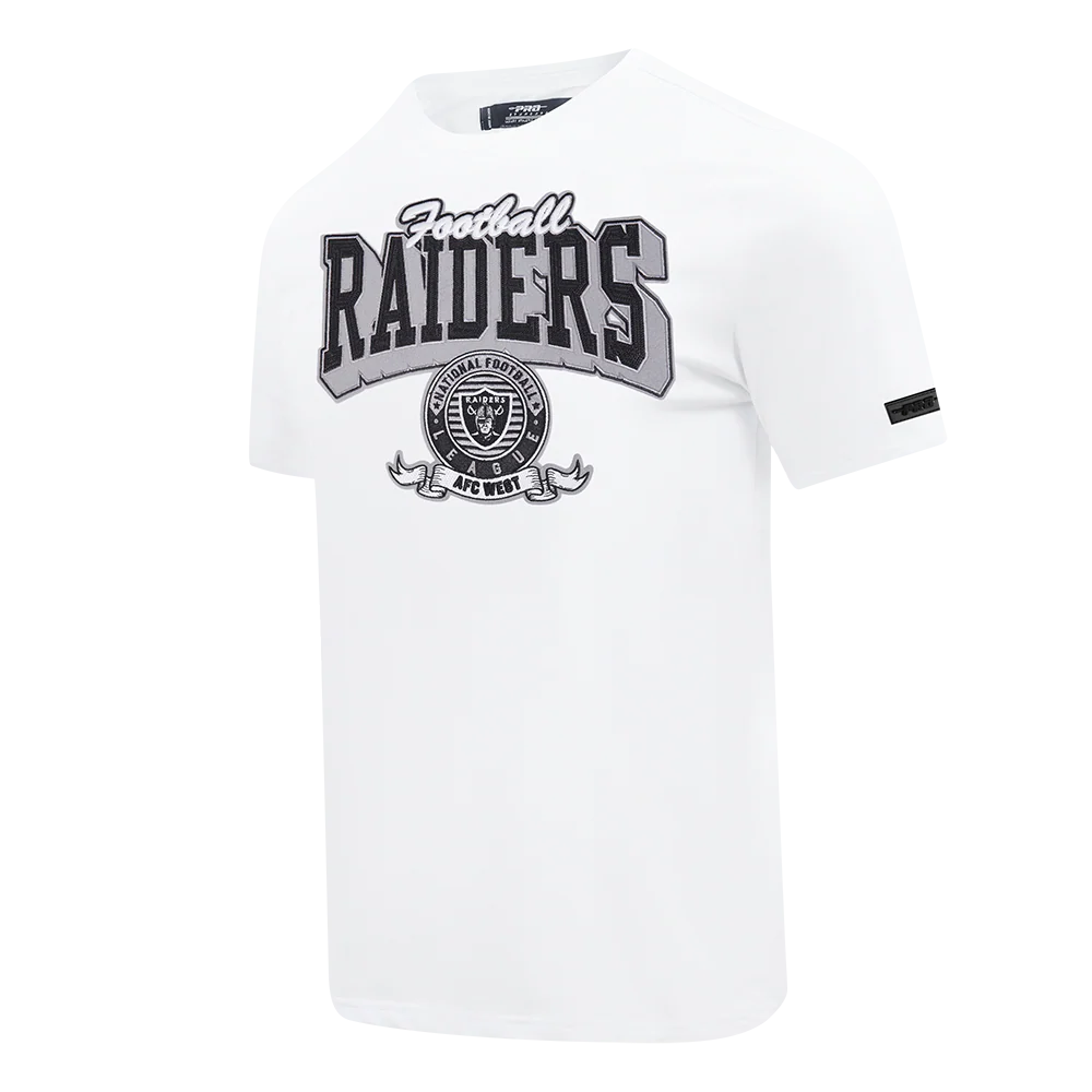 NFL LAS VEGAS RAIDERS TEAM BADGE MEN'S WM SJ TEE (WHITE) - Image 6