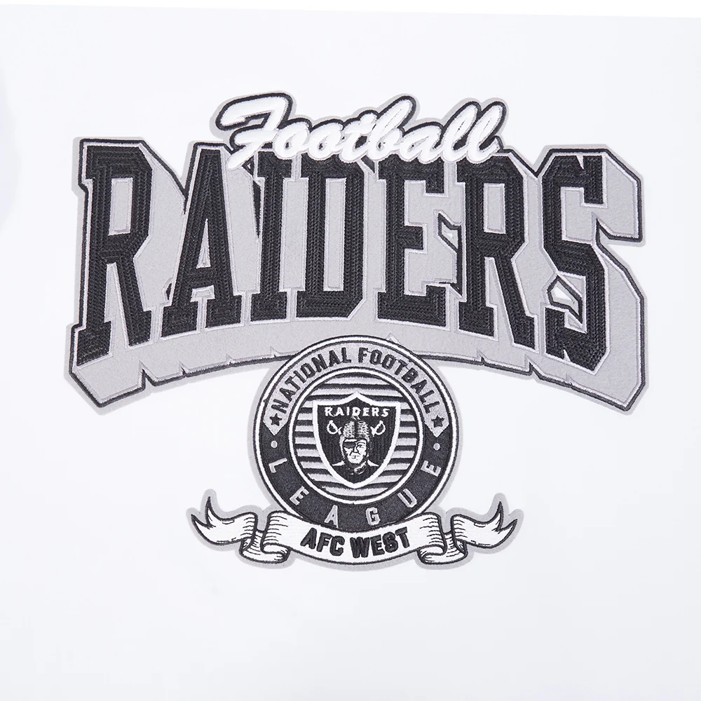 NFL LAS VEGAS RAIDERS TEAM BADGE MEN'S WM SJ TEE (WHITE) - Image 9