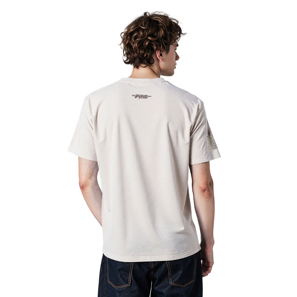 NFL LAS VEGAS RAIDERS WASHED CLASSIC MEN'S ENZYME WASH CJ DROP SHOULDER TEE (WASHED WARM SLATE) - Image 2