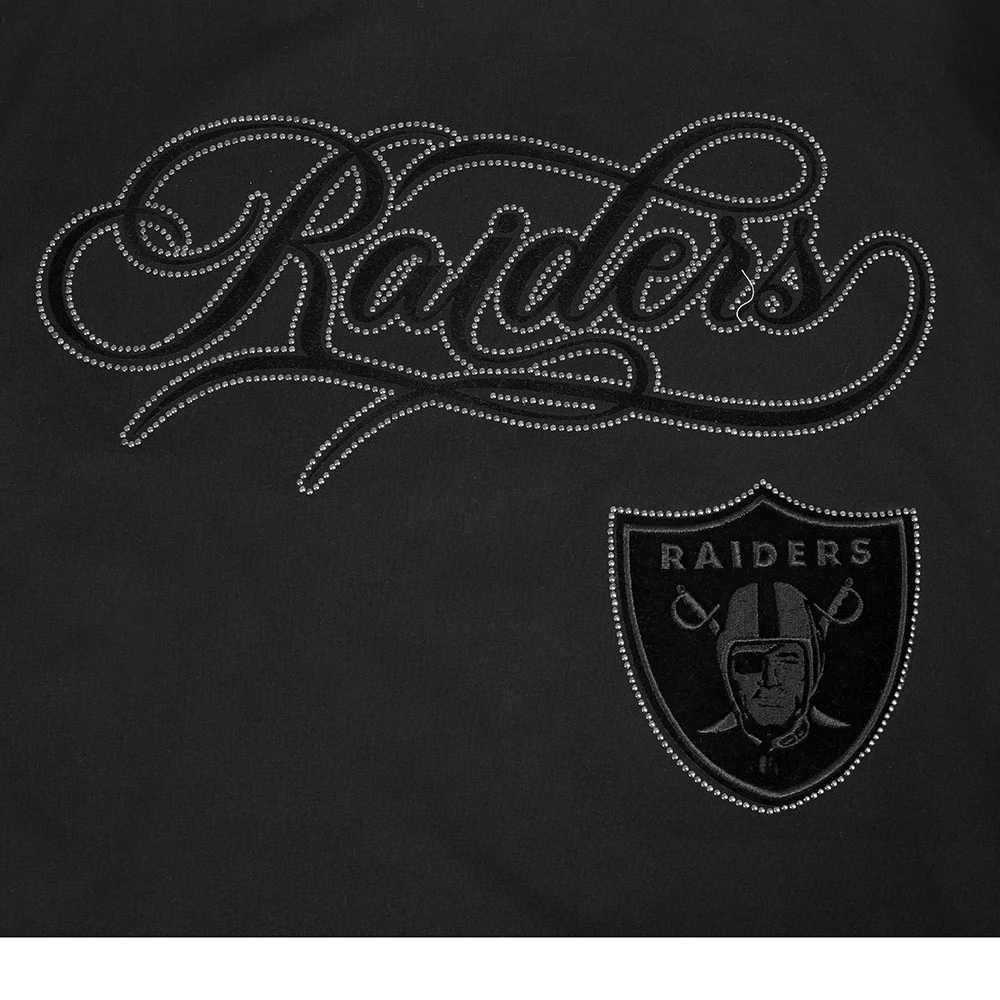 NFL LAS VEGAS RAIDERS BLACKOUT MEN'S CJ DROP SHOULDER TEE (BLACK) - Image 12