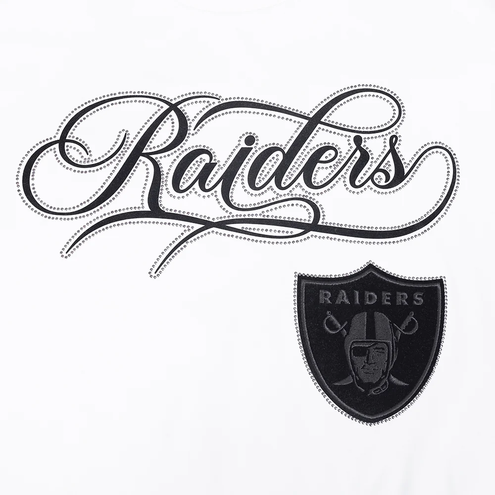 NFL LAS VEGAS RAIDERS BLACKOUT MEN'S CJ DROP SHOULDER TEE (White) - Image 10