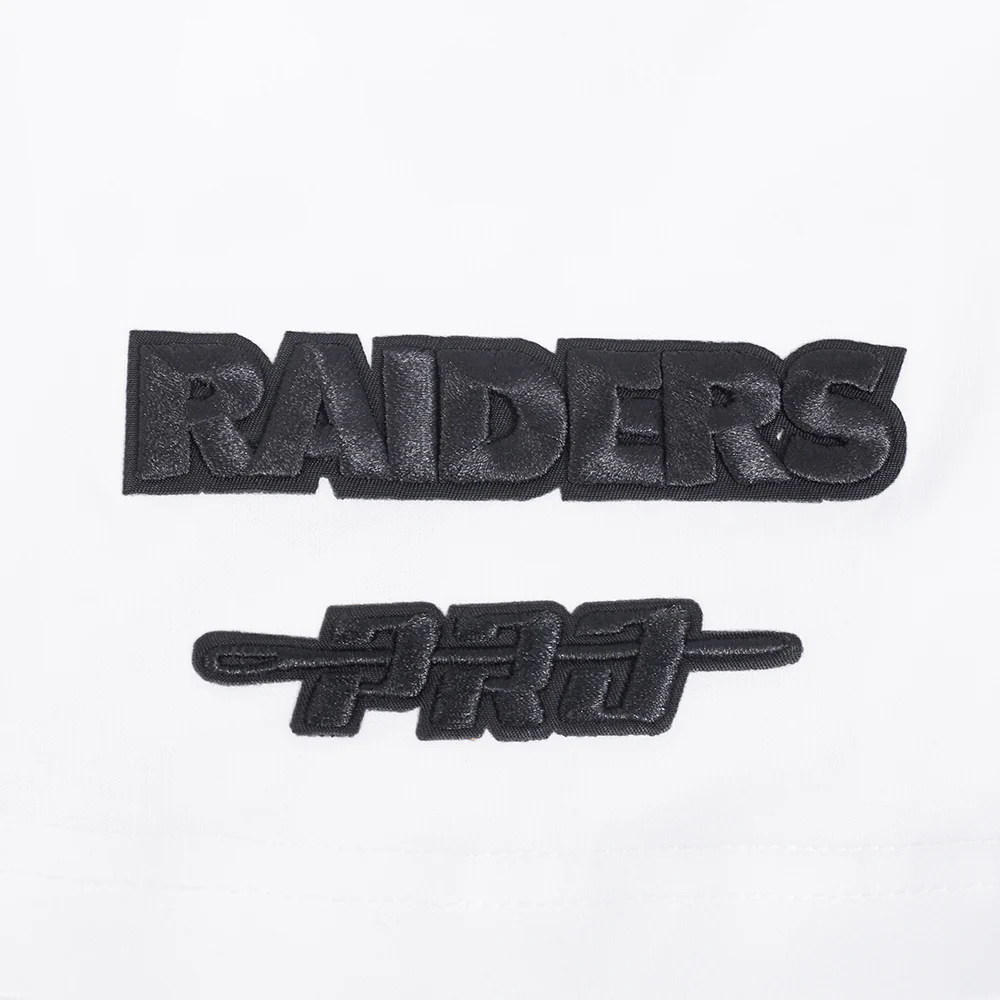 NFL LAS VEGAS RAIDERS BLACKOUT MEN'S CJ DROP SHOULDER TEE (White) - Image 9