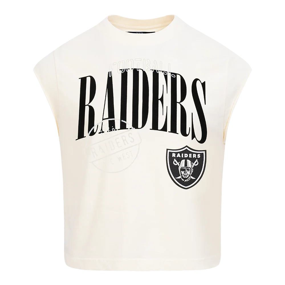 NFL LAS VEGAS RAIDERS  STAMPED MEN'S S/S TEE (EGGSHELL) - Image 3