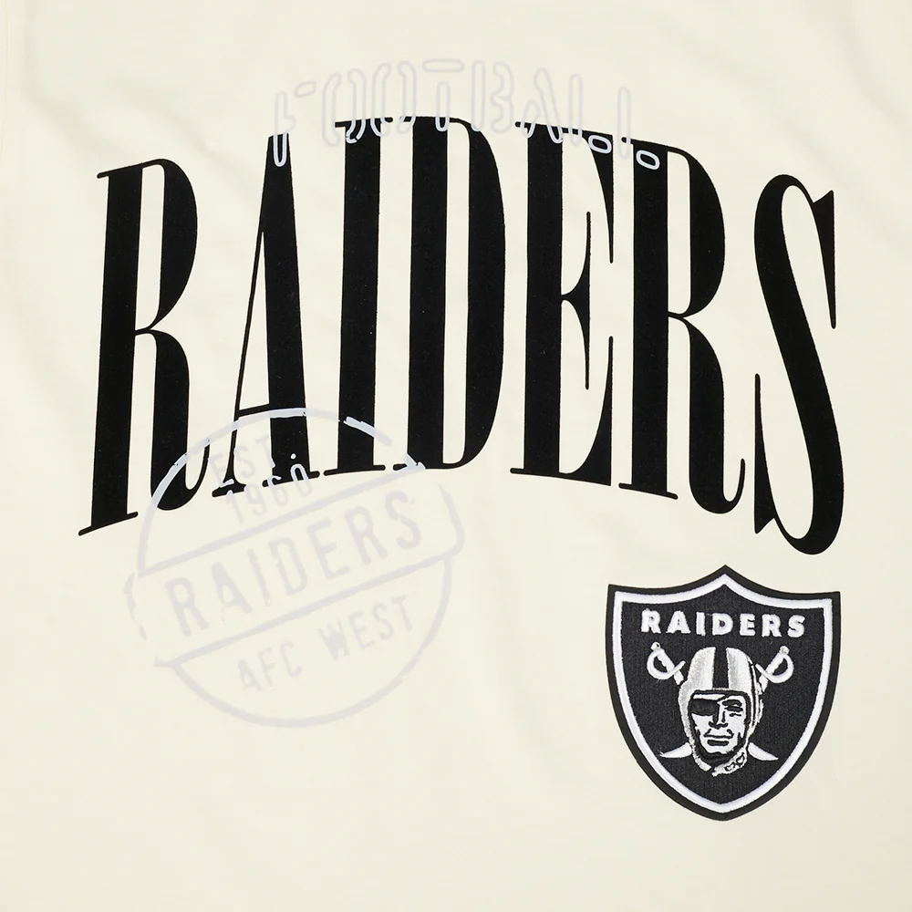 NFL LAS VEGAS RAIDERS  STAMPED MEN'S S/S TEE (EGGSHELL) - Image 7