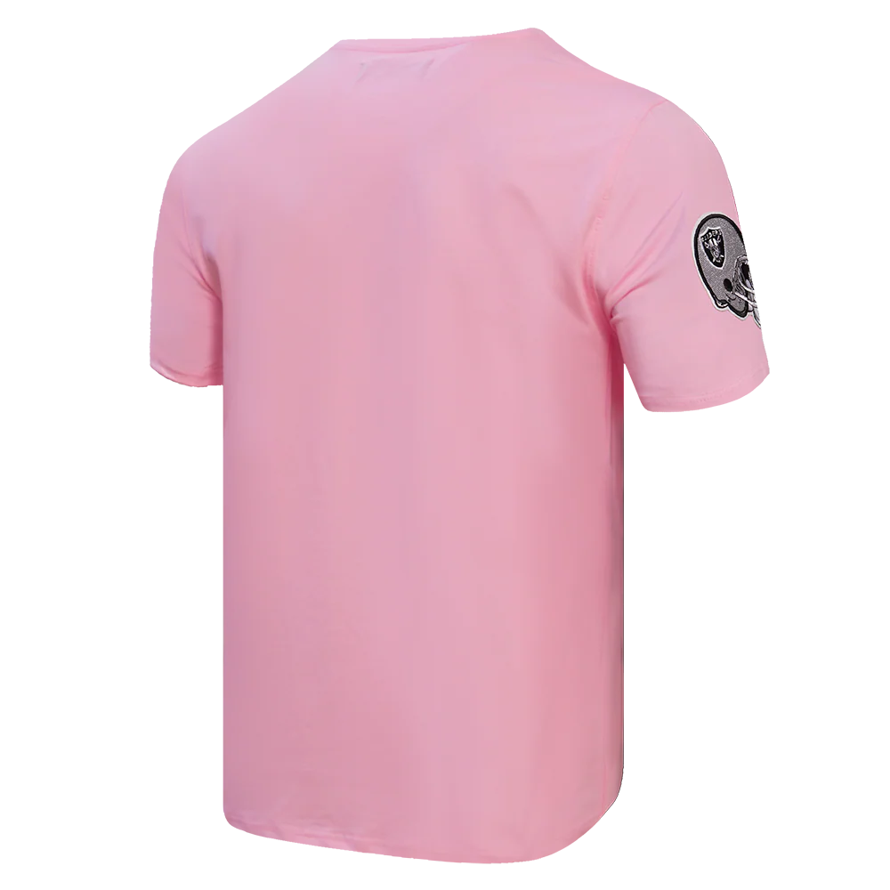 NFL LAS VEGAS RAIDERS LOGO PRO TEAM MEN'S TEE (PINK) - Image 3