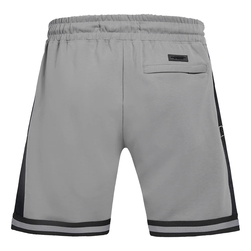 NFL LAS VEGAS RAIDERS SCRIPT TAIL MEN'S DOUBLE KNIT 2.0 SHORT (GRAY/BLACK) - Image 4