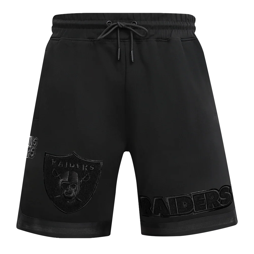 NFL LAS VEGAS RAIDERS TRIPLE BLACK MEN'S SHORT (BLACK) - Image 2