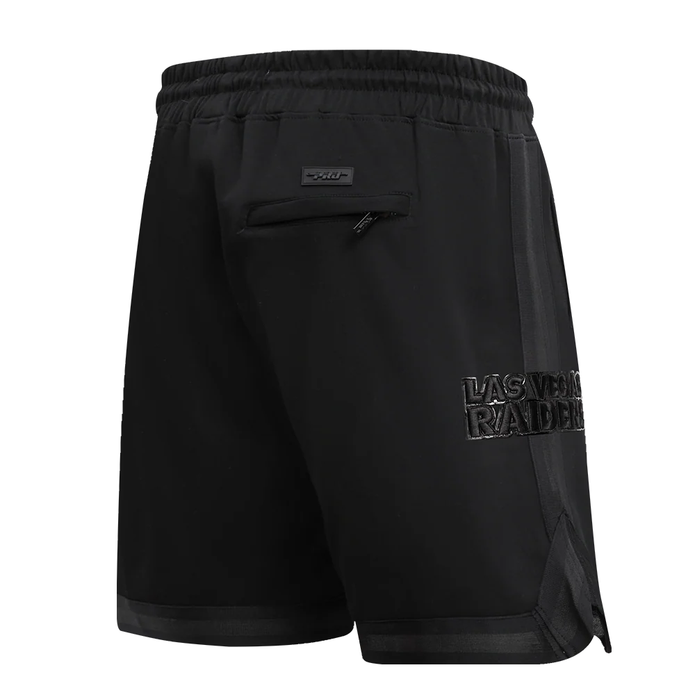 NFL LAS VEGAS RAIDERS TRIPLE BLACK MEN'S SHORT (BLACK) - Image 3