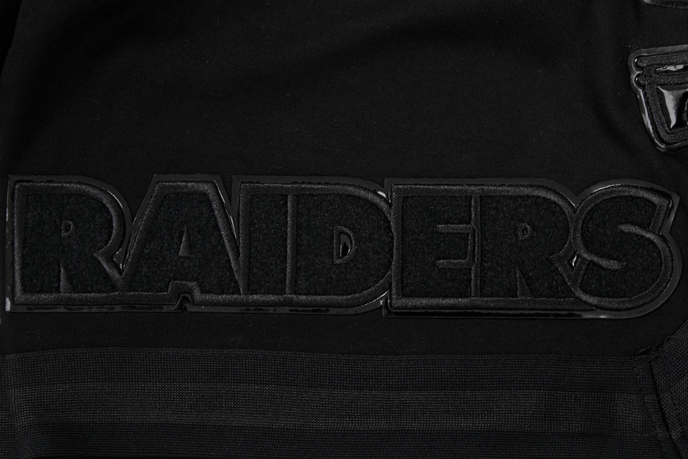 NFL LAS VEGAS RAIDERS TRIPLE BLACK MEN'S SHORT (BLACK) - Image 5