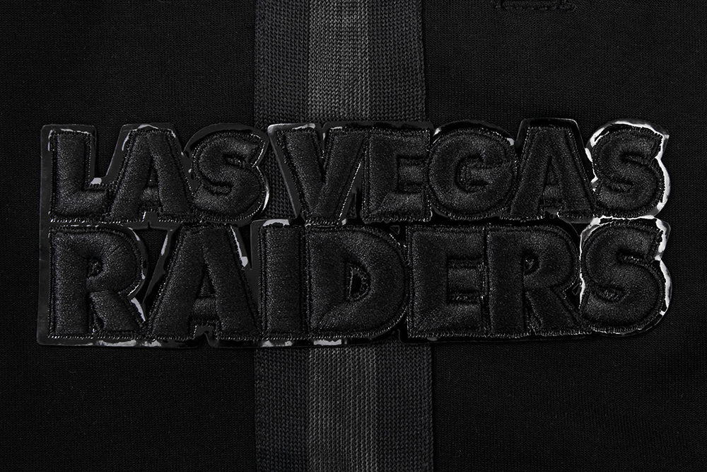 NFL LAS VEGAS RAIDERS TRIPLE BLACK MEN'S SHORT (BLACK) - Image 8