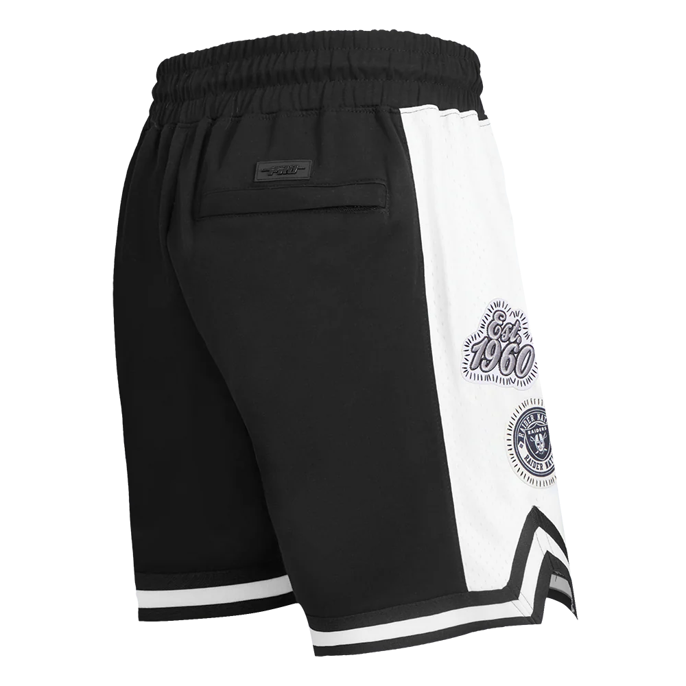 NFL LAS VEGAS RAIDERS DIY PICK STITCH MEN'S DOUBLE KNIT 2.0 SHORT (BLACK) - Image 3