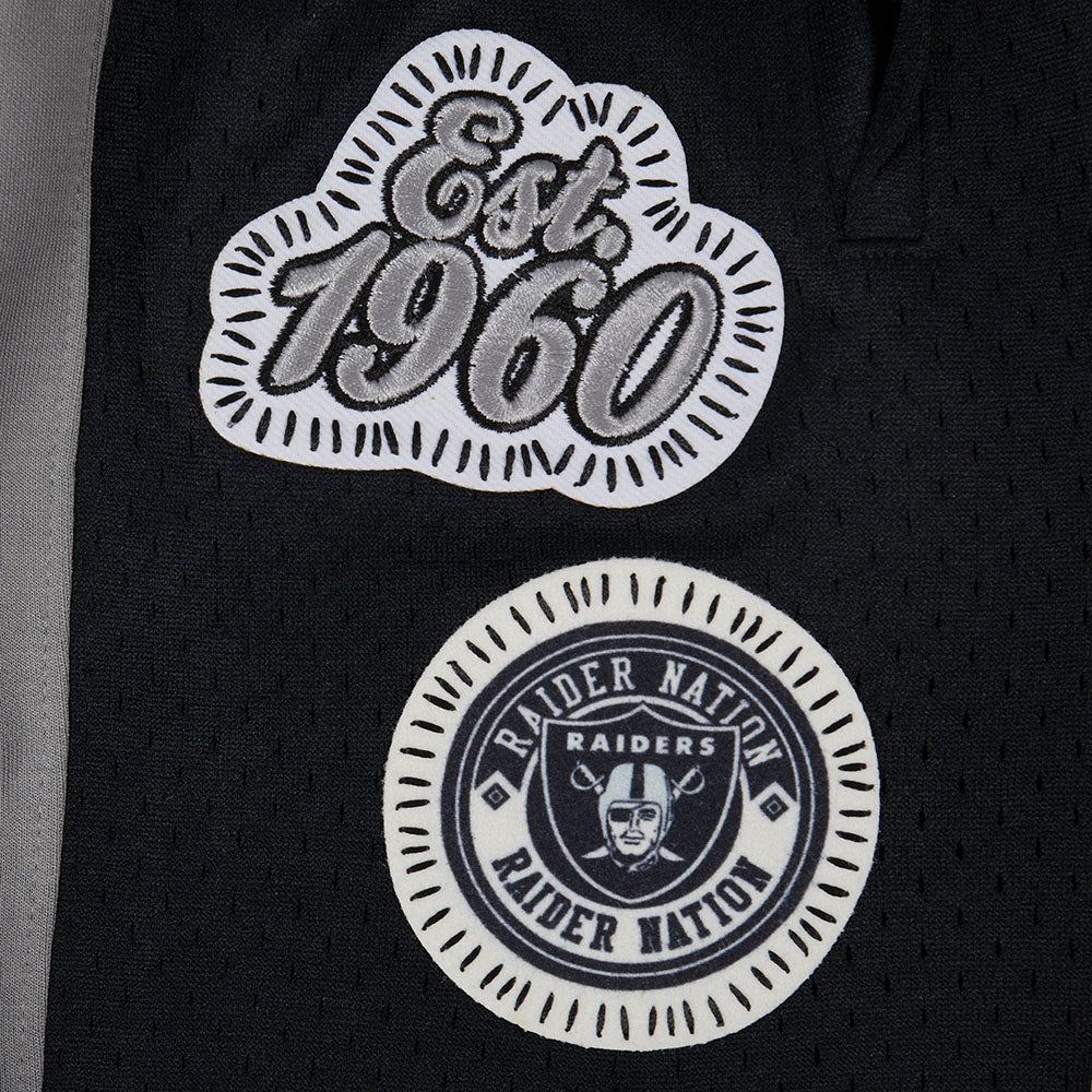NFL LAS VEGAS RAIDERS DIY PICK STITCH MEN'S DOUBLE KNIT 2.0 SHORT (GRAY/BLACK) - Image 7