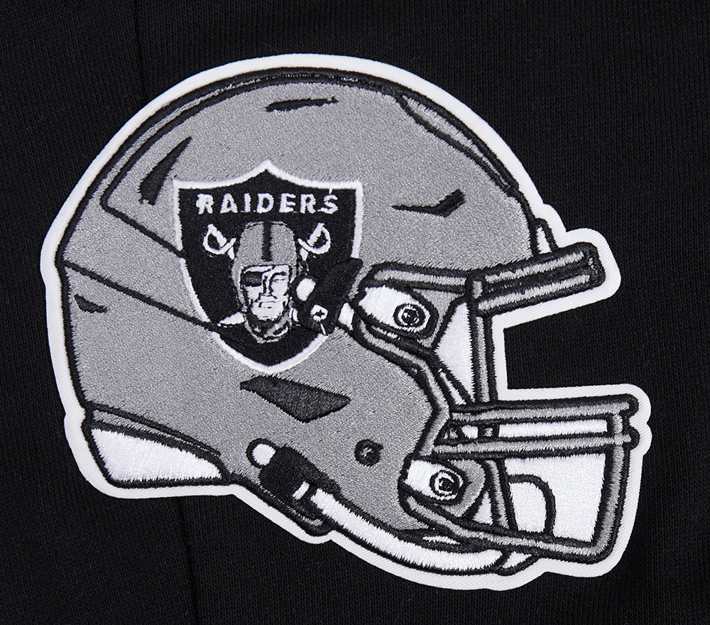 NFL LAS VEGAS RAIDERS SCRIPT TAIL MEN'S RIB FLEECE SWEATPANT (BLACK/GRAY) - Image 5