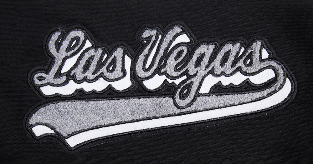 NFL LAS VEGAS RAIDERS SCRIPT TAIL MEN'S RIB FLEECE SWEATPANT (BLACK/GRAY) - Image 6