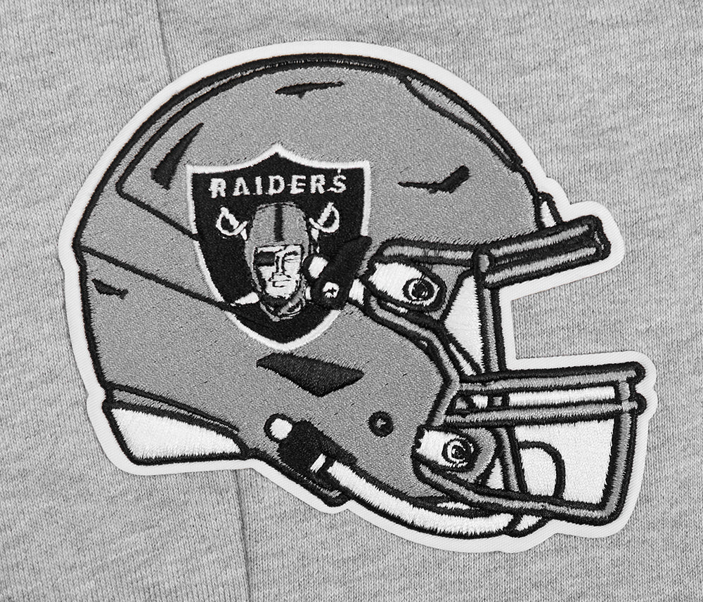NFL LAS VEGAS RAIDERS SCRIPT TAIL MEN'S RIB FLEECE SWEATPANT (HEATHER GRAY/BLACK) - Image 5