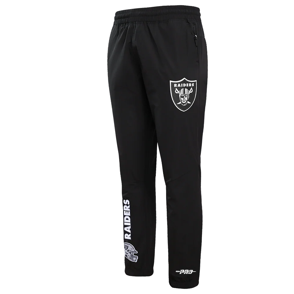 NFL LAS VEGAS RAIDERS CLASSIC WIND SUIT MEN'S WOVEN PANT (BLACK)