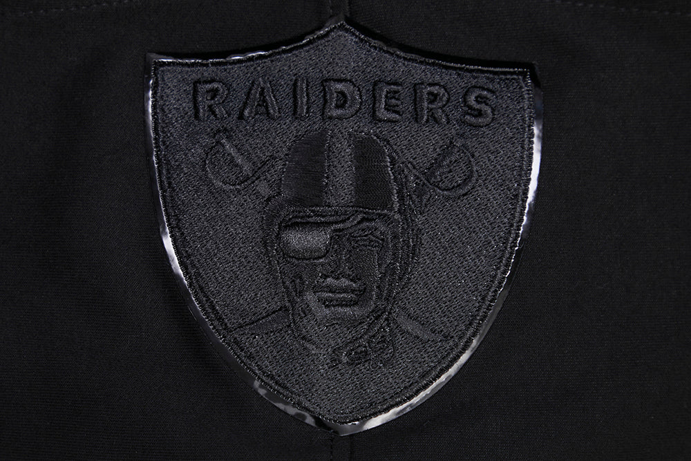 NFL LAS VEGAS RAIDERS TRIPLE BLACK MEN'S PULLOVER HOODIE (TRIPLE BLACK) - Image 5