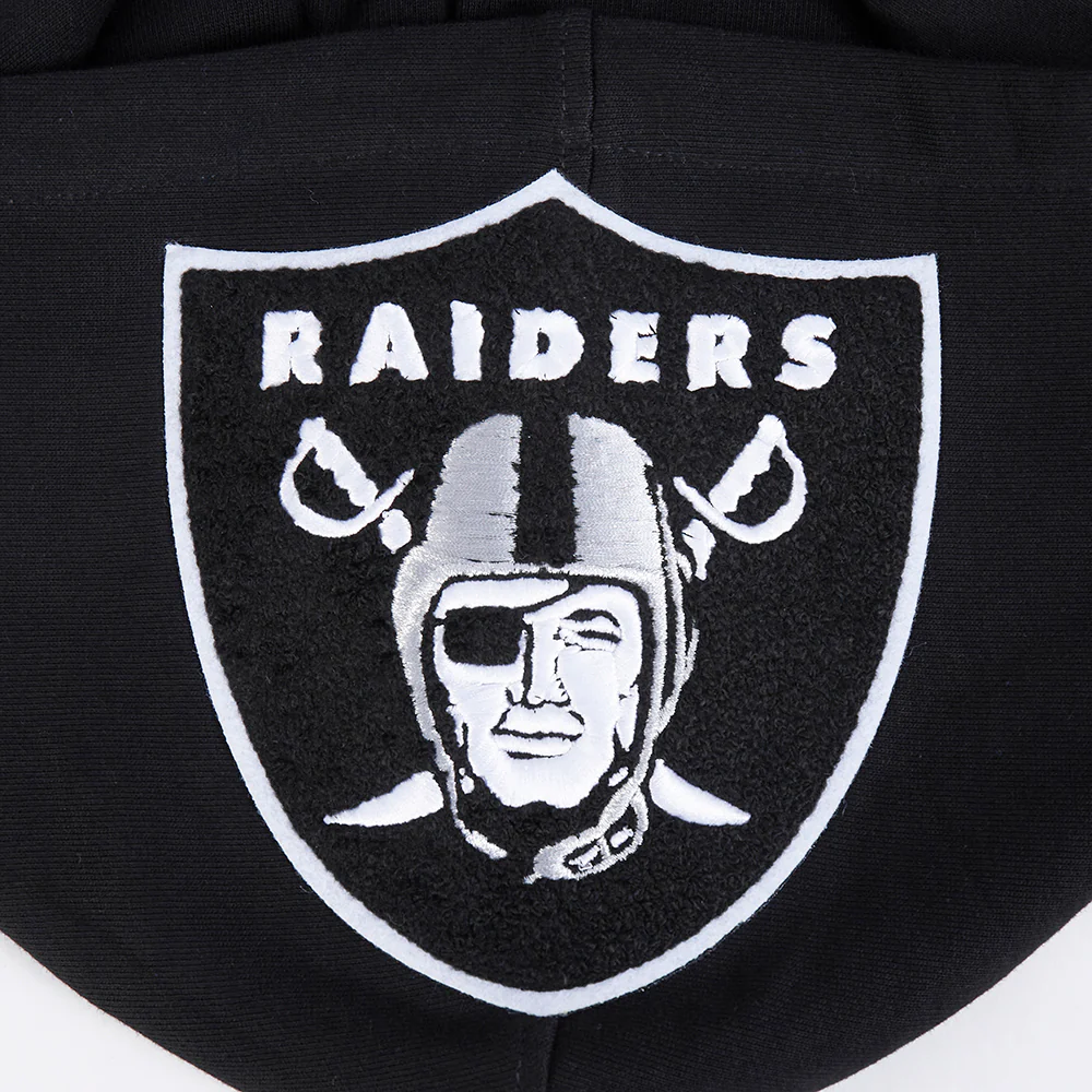 NFL LAS VEGAS RAIDERS MASHUP MEN'S RIB PULLOVER HOODIE (BLACK/GRAY) - Image 8