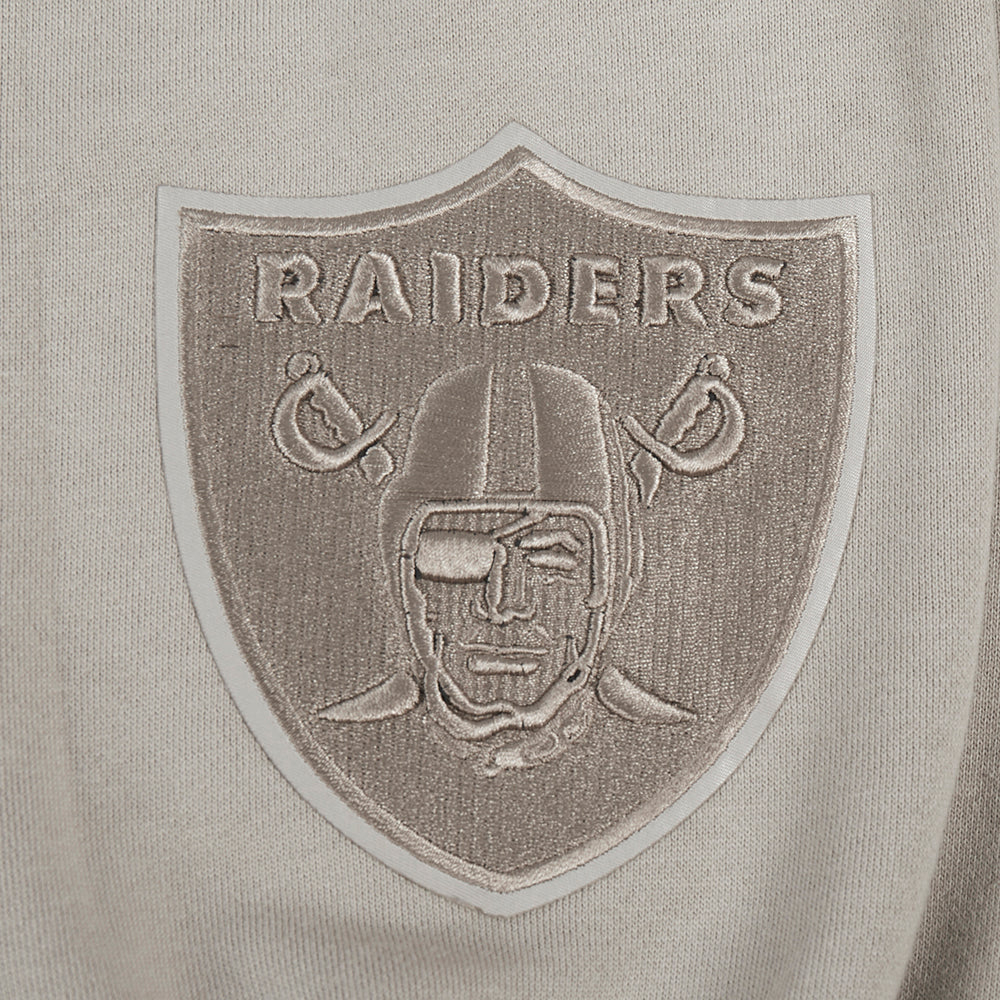 NFL LAS VEGAS RAIDERS WINGSPAN MEN'S DROP SHOULDER FLEECE PULLOVER HOODIE (TAUPE) - Image 10