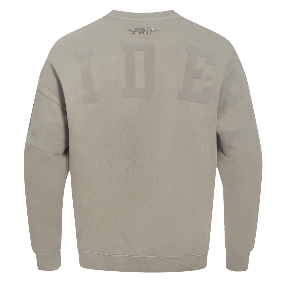 NFL LAS VEGAS RAIDERS WINGSPAN MEN'S DROP SHOULDER FLEECE CREWNECK (TAUPE) - Image 5