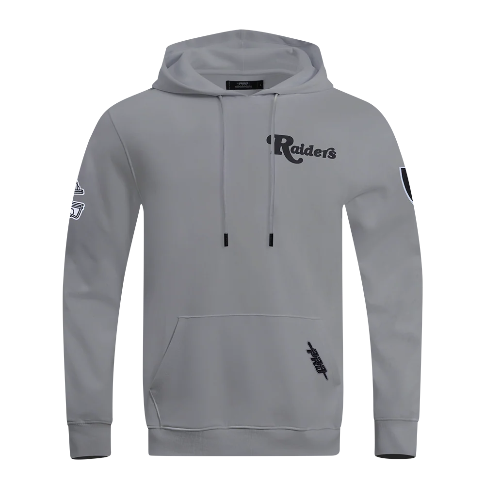 NFL LAS VEGAS RAIDERS SOUVENIR MEN'S FLEECE PULLOVER HOODIE (GRAY)