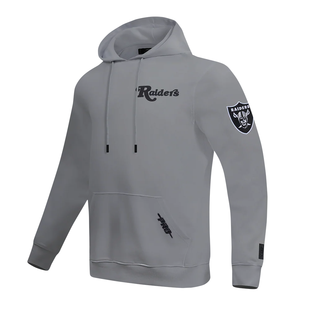 NFL LAS VEGAS RAIDERS SOUVENIR MEN'S FLEECE PULLOVER HOODIE (GRAY) - Image 2