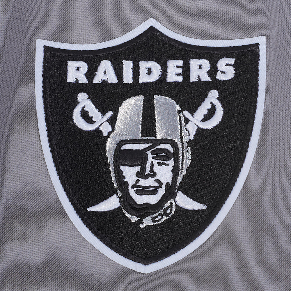 NFL LAS VEGAS RAIDERS SOUVENIR MEN'S FLEECE PULLOVER HOODIE (GRAY) - Image 6
