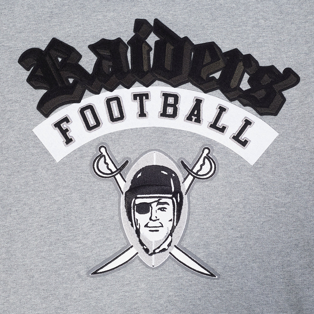 NFL LAS VEGAS RAIDERS BEST OF MEN'S DROP SHOULDER FLC PO HOODIE (DARK HEATHER GRAY) - Image 13