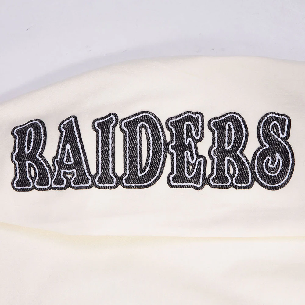 NFL LAS VEGAS RAIDERS REBEL ATHLETICS MEN'S FLC CREWNECK (EGGSHELL) - Image 6
