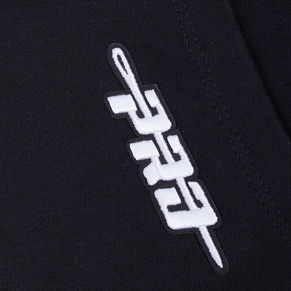NFL LAS VEGAS RAIDERS TEAM BADGE MEN'S RIB PO HOODIE (BLACK/GRAY) - Image 16