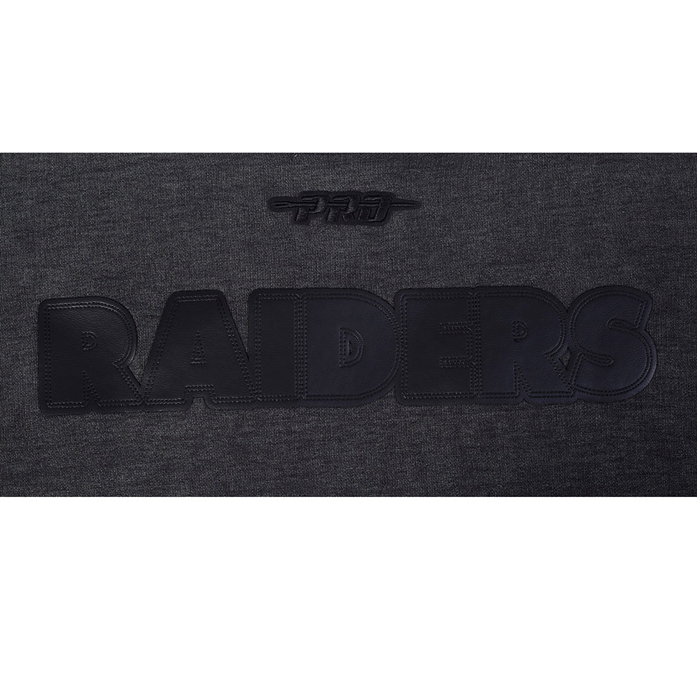 NFL LAS VEGAS RAIDERS WASHED VANGUARD MEN'S ENZYME WASH DROP SHOULDE (WASHED BLACK) - Image 15