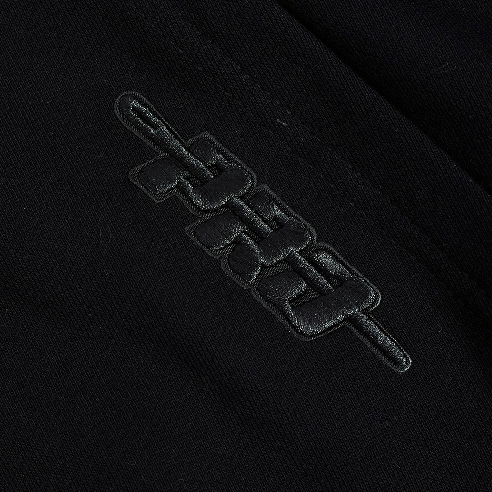 NFL LAS VEGAS RAIDERS BLACKOUT MEN'S DROP SHOULDER FLC PO HOODIE (BLACK) - Image 8