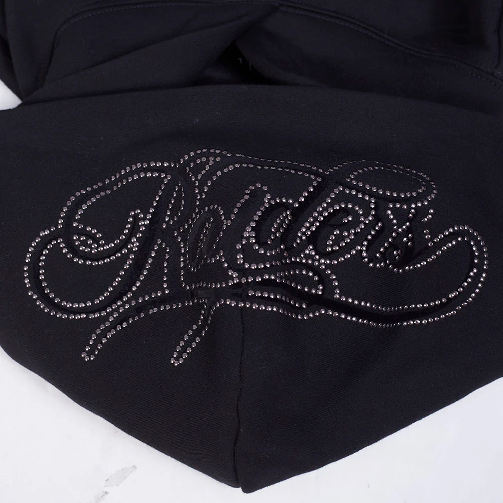 NFL LAS VEGAS RAIDERS BLACKOUT MEN'S DROP SHOULDER FLC PO HOODIE (BLACK) - Image 9