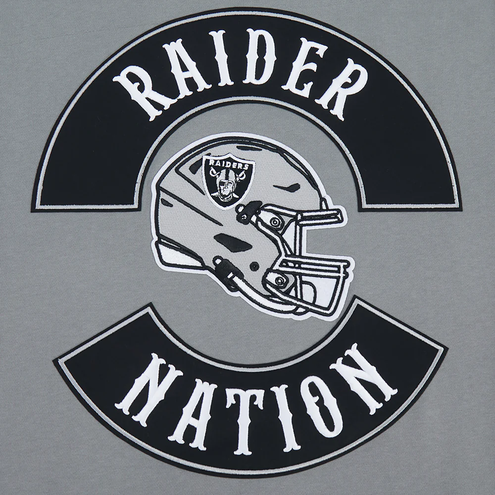NFL LAS VEGAS RAIDERS BORN FOR SPORT MEN'S FLC PO HOODIE (Gray) - Image 4
