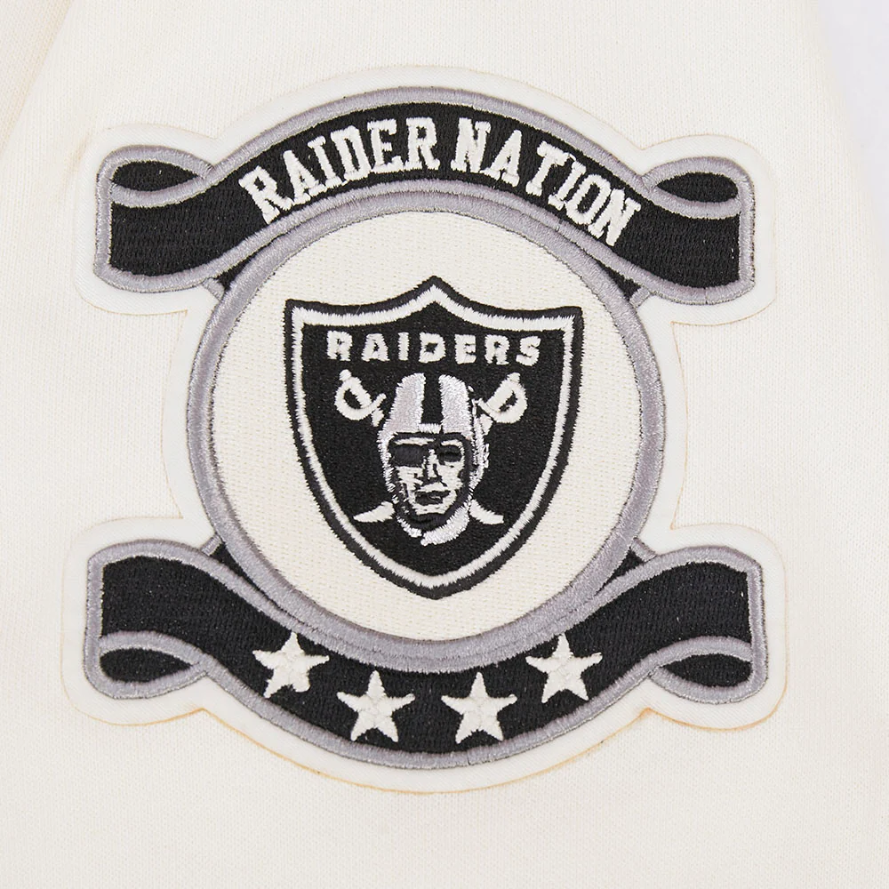 NFL LAS VEGAS RAIDERS MODERN ORIGINALS MEN'S FLC CREWNECK (EGGSHELL) - Image 7