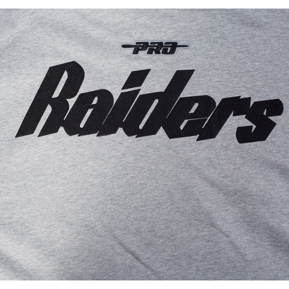 NFL LAS VEGAS RAIDERS MODERN ORIGINALS MEN'S FLC PO HOODIE (Heather Grey) - Image 5