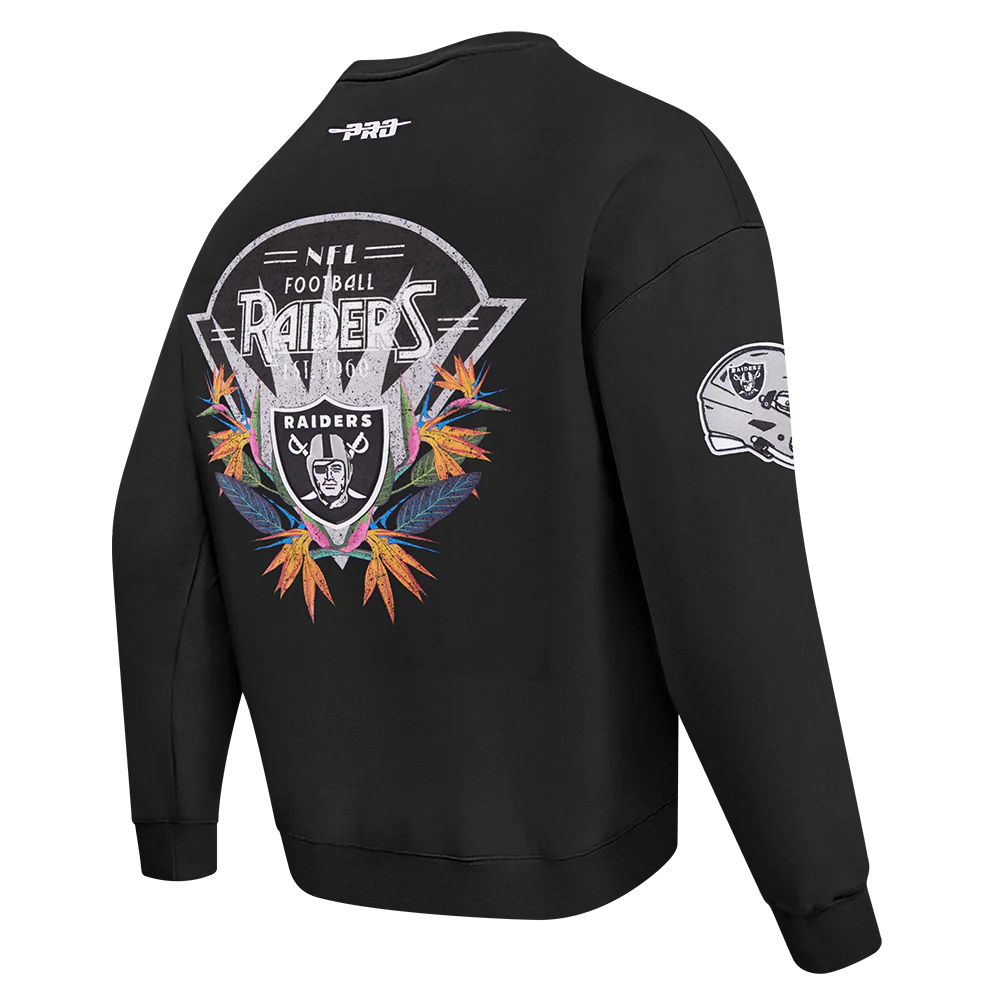 NFL LAS VEGAS RAIDERS PARADISE MEN'S CREWNECK SWEATSHIRT (BLACK) - Image 4