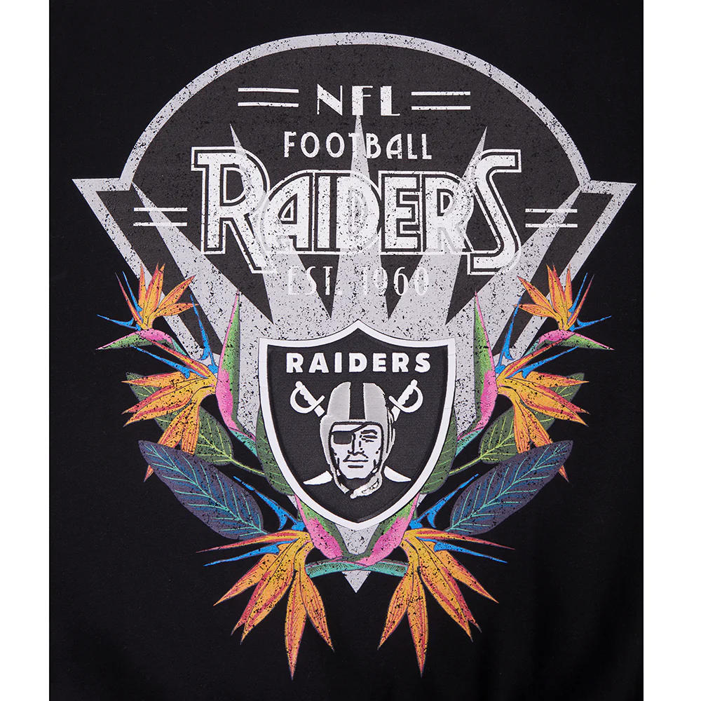NFL LAS VEGAS RAIDERS PARADISE MEN'S CREWNECK SWEATSHIRT (BLACK) - Image 7