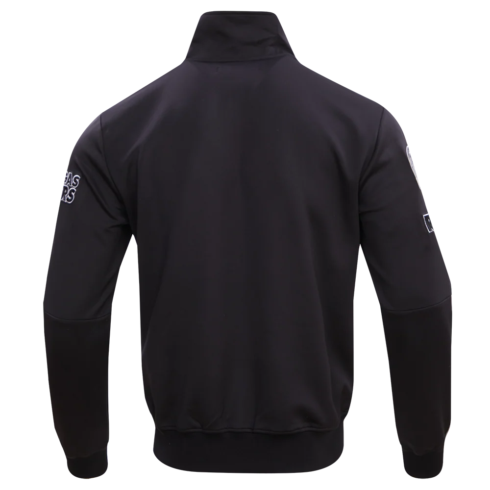 NFL OAKLAND RAIDERS CLASSIC MEN'S DOUBLE KNIT TRACK JACKET (BLACK) - Image 3