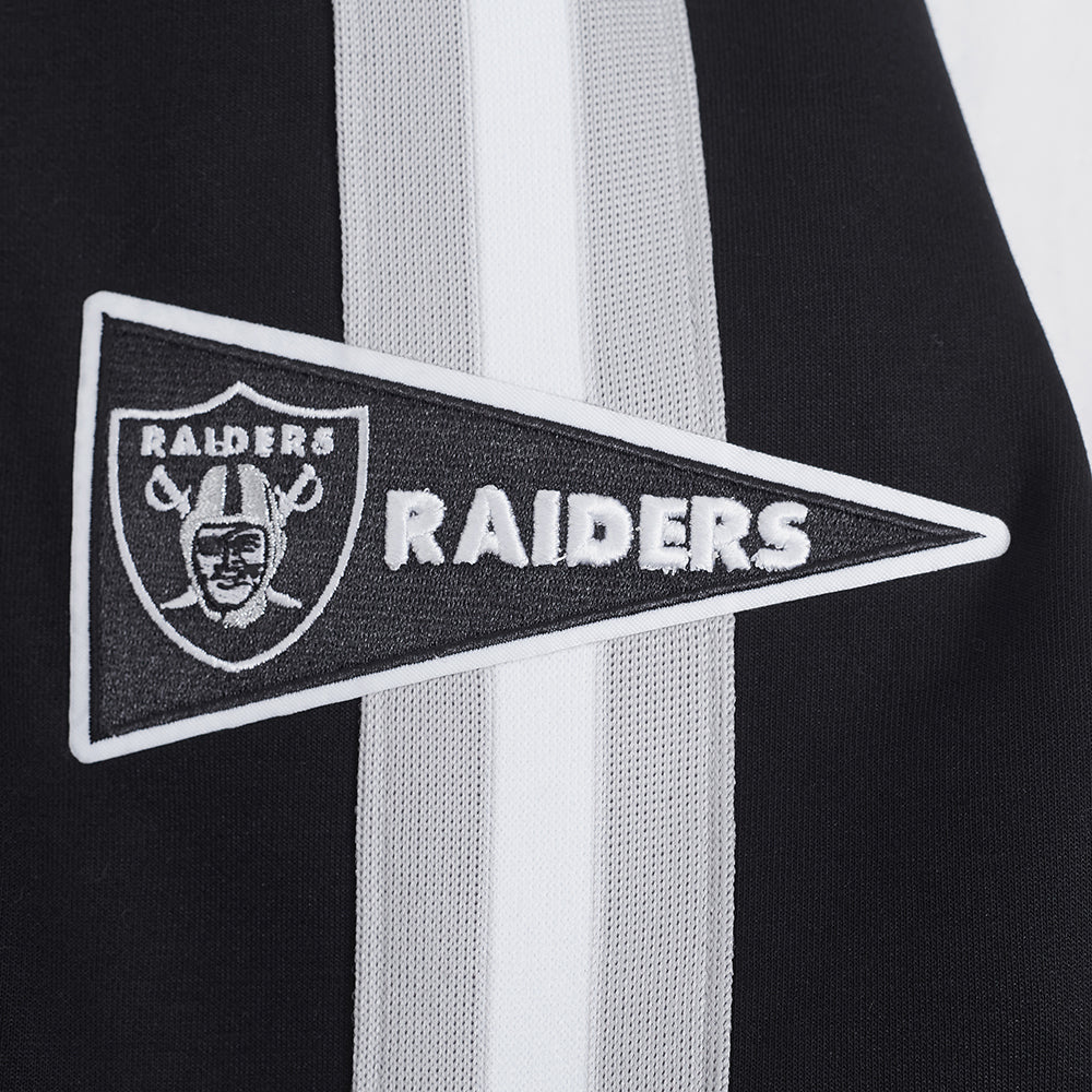 NFL LAS VEGAS RAIDERS PRO GAME DAY MEN'S DBL KNIT JACKET (BLACK/SILVER/WHITE) - Image 8