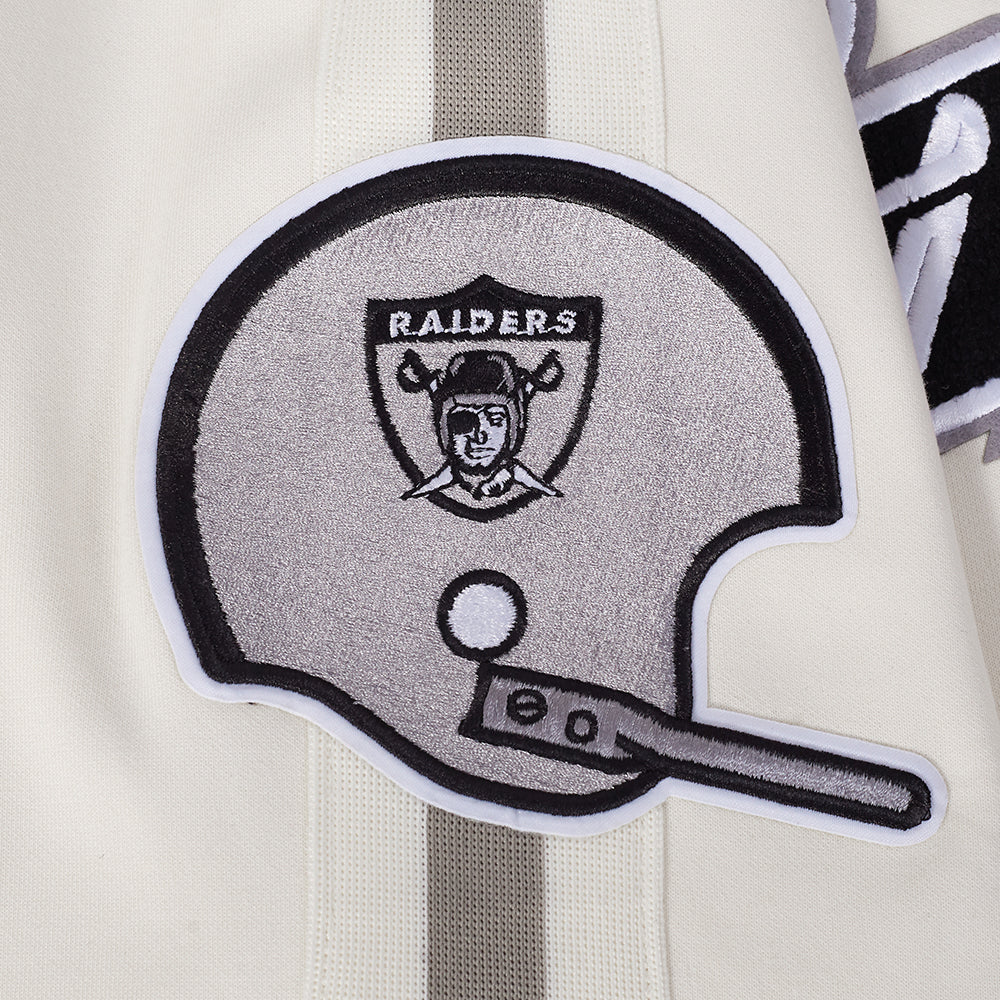 NFL LAS VEGAS RAIDERS PRO GAME DAY MEN'S RETRO JACKET (EGGSHELL/TAUPE/EGGSHELL) - Image 8