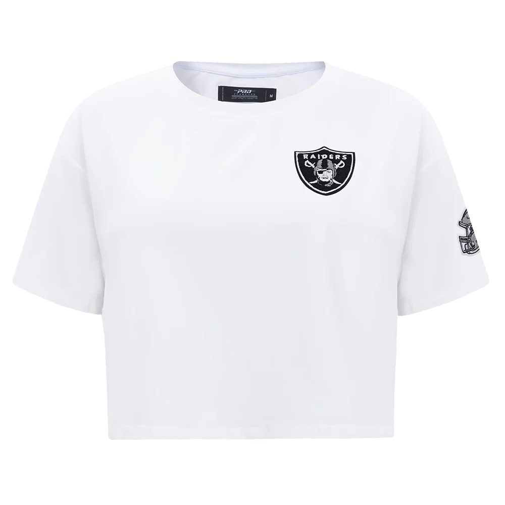 NFL LAS VEGAS RAIDERS CLASSIC WOMEN'S BOXY TEE (WHITE)