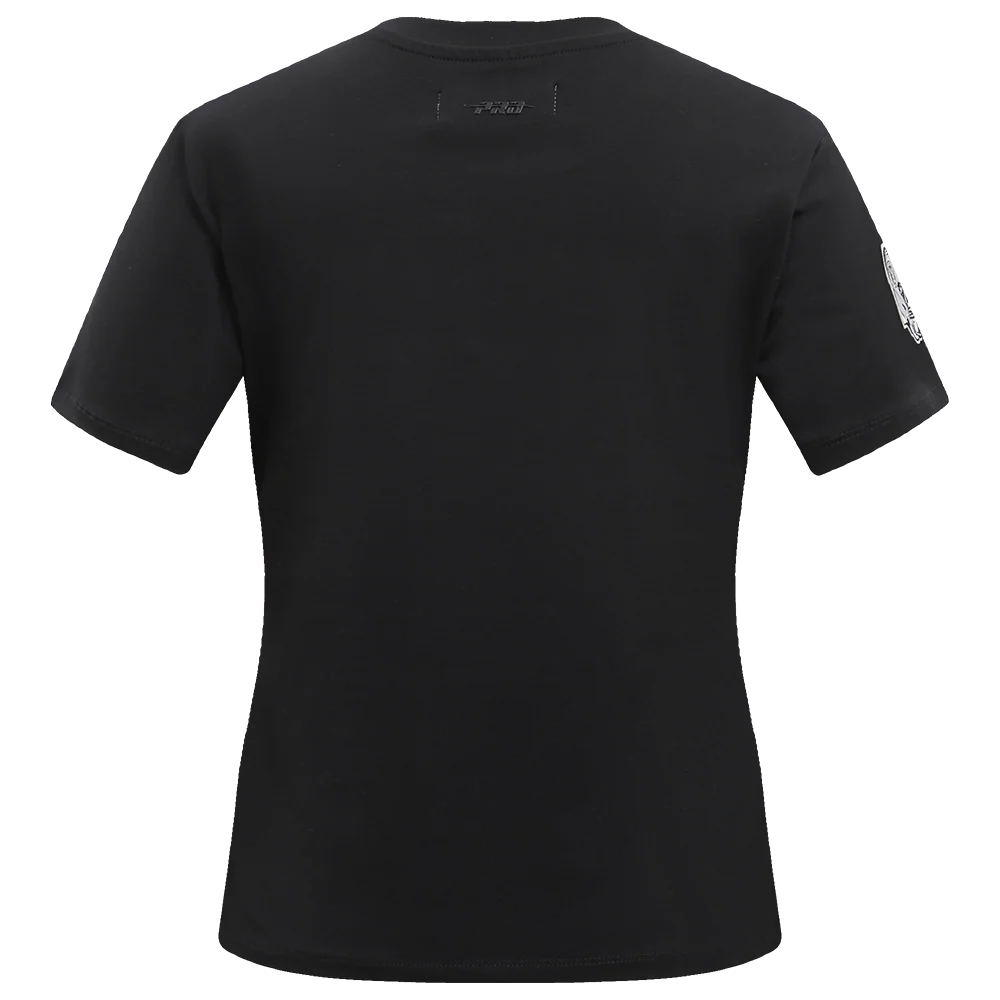 NFL LAS VEGAS RAIDERS CLASSIC SHORT SLEEVE WOMEN'S SLIM FIT TEE (BLACK) - Image 4