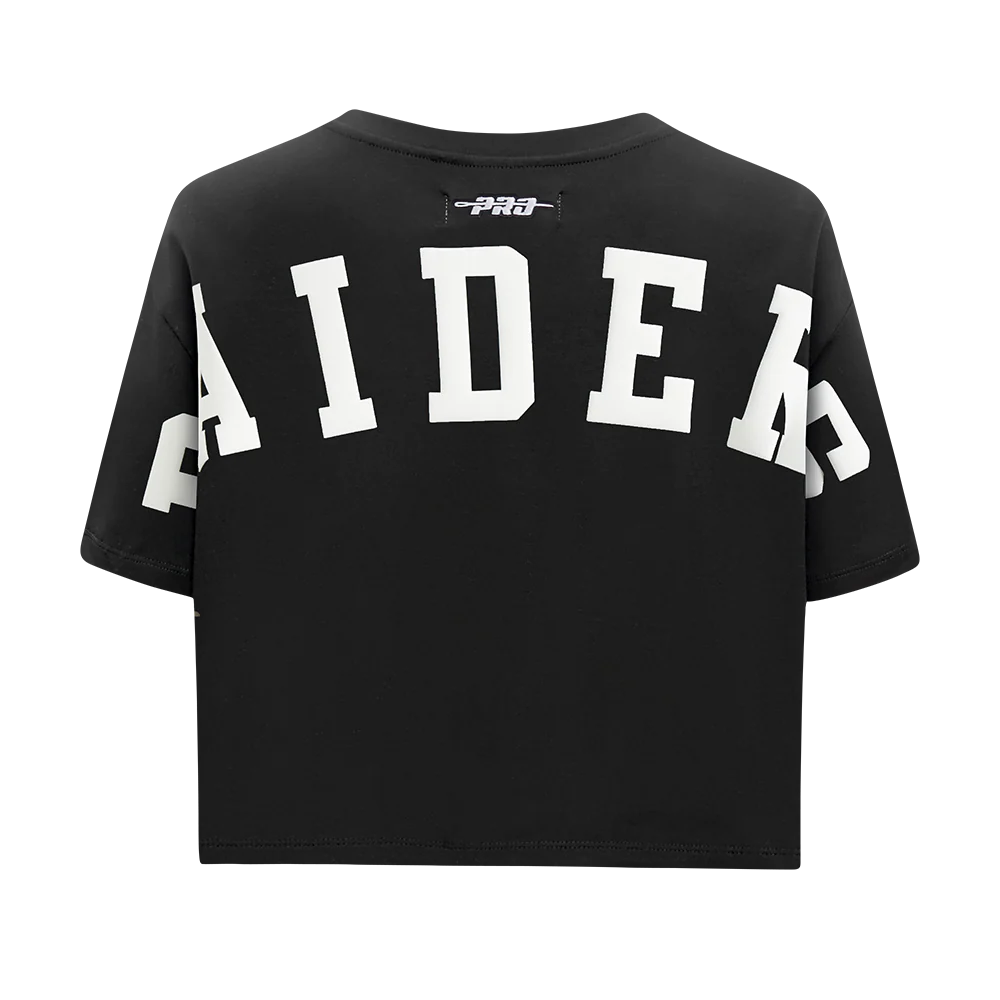 NFL LAS VEGAS RAIDERS WINGSPAN WOMEN'S SJ BOXY TEE (BLACK) - Image 5