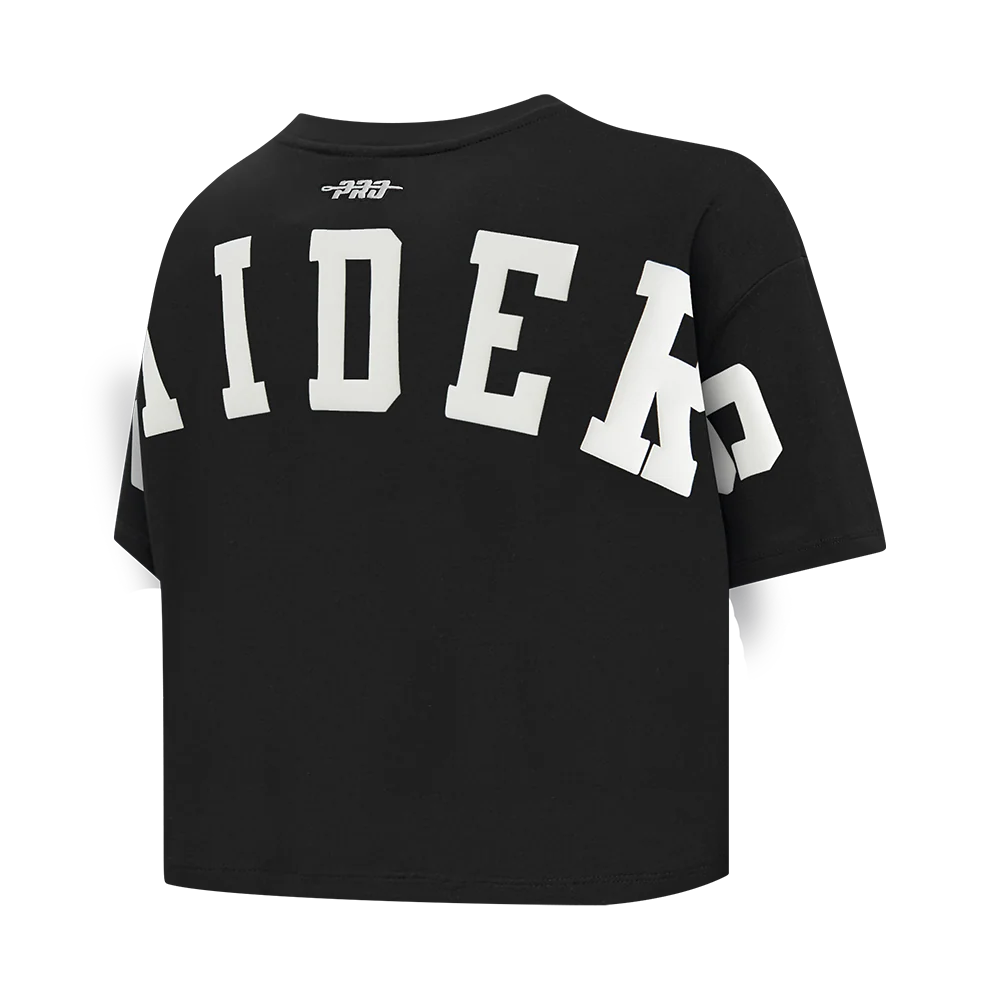 NFL LAS VEGAS RAIDERS WINGSPAN WOMEN'S SJ BOXY TEE (BLACK) - Image 6