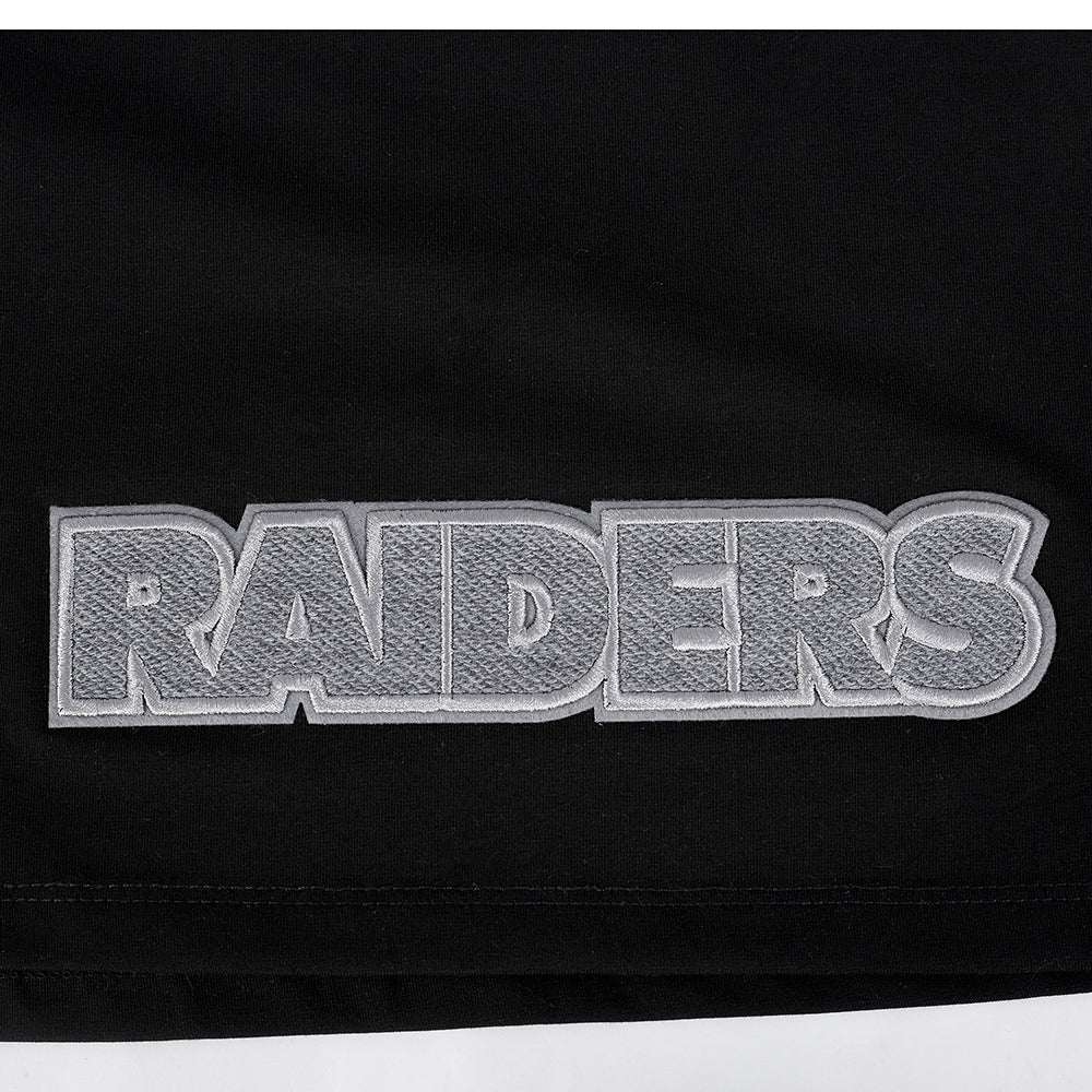 NFL LAS VEGAS RAIDERS REVERSE FRENCH TERRY WOMEN'S SINGLE JERSEY BOXY TEE (BLACK) - Image 7