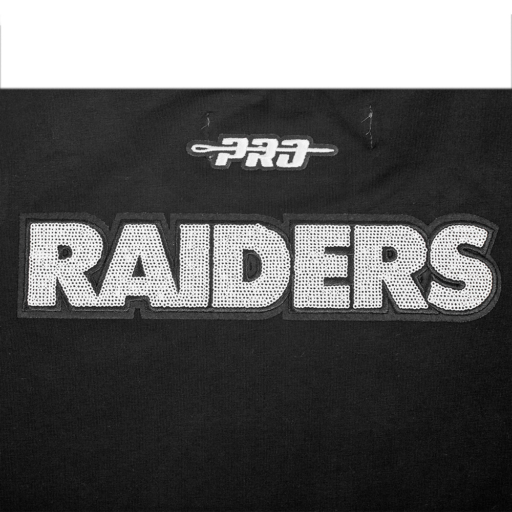 NFL LAS VEGAS RAIDERS GAME DAY CLASSICS WOMEN'S SINGLE JERSEY BABY DOLL TEE (BLACK) - Image 5
