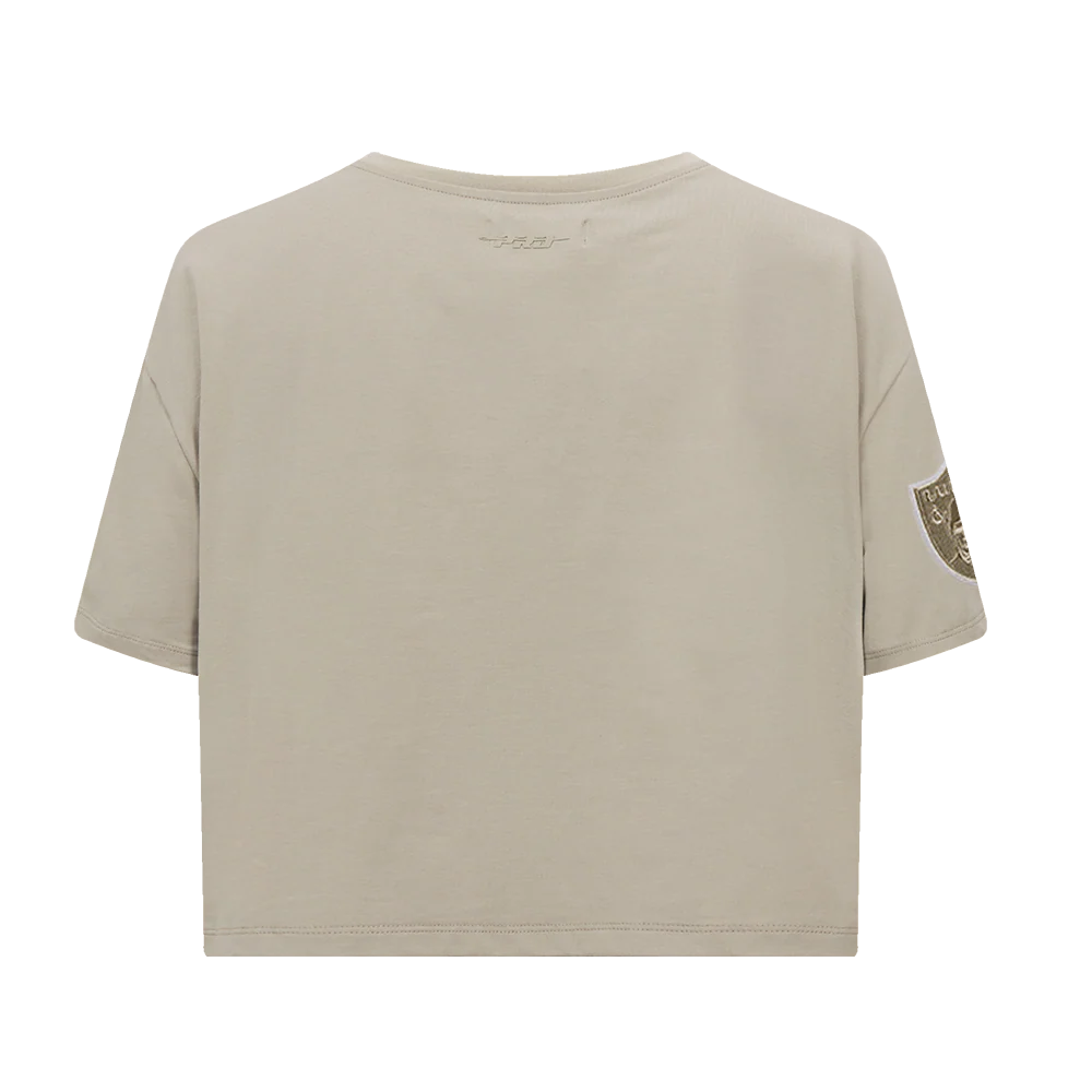 NFL LAS VEGAS RAIDERS NEUTRAL WOMEN'S BOXY TEE (TAUPE) - Image 3