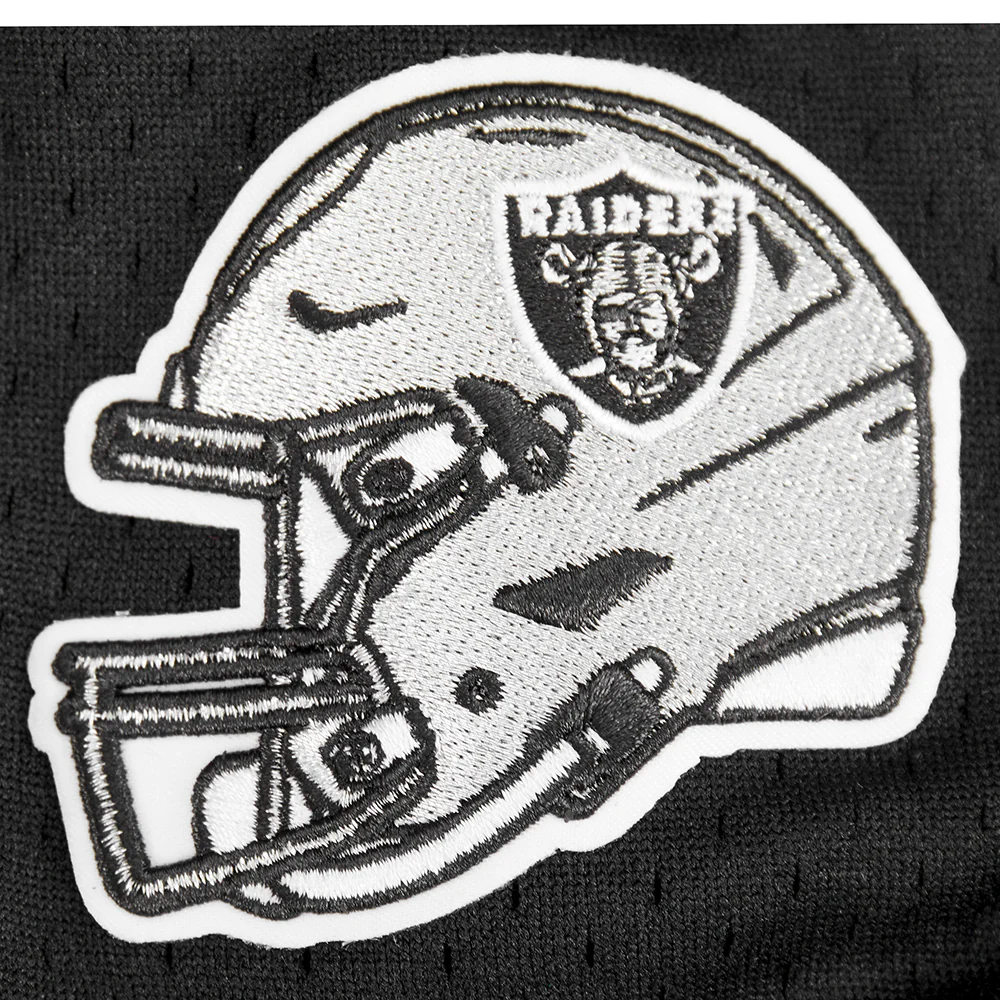NFL LAS VEGAS RAIDERS CLASSIC BIG BOYS MESH BUTTON DOWN SHIRT (BLACK/GRAY) - Image 8