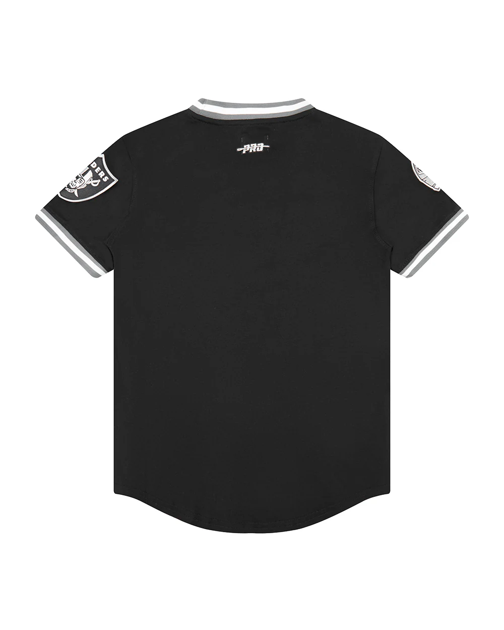 NFL LAS VEGAS RAIDERS CLASSIC BIG BOYS SHORT SLEEVE STRIPED RIB TEE (BLACK/GRAY) - Image 3